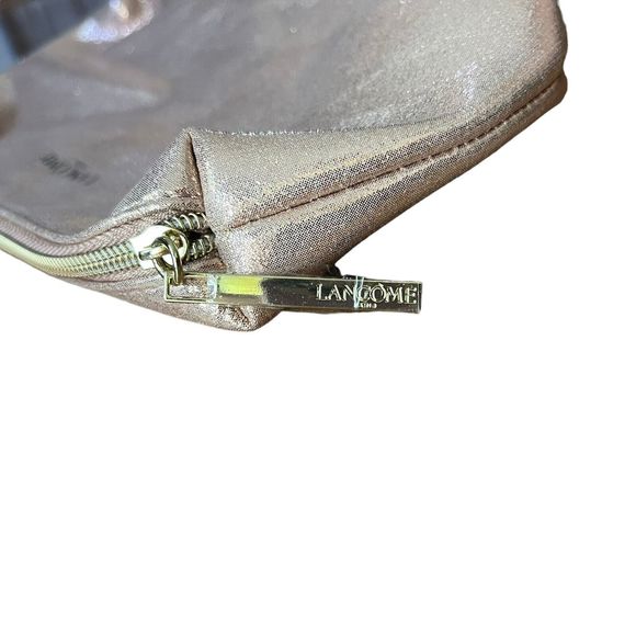 Lancome Sparkly Pink Cosmetic Makeup Brush Bag Clutch Zipper Glitter - Picture 2 of 7